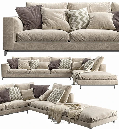 Minotti 现代布艺多人沙发
