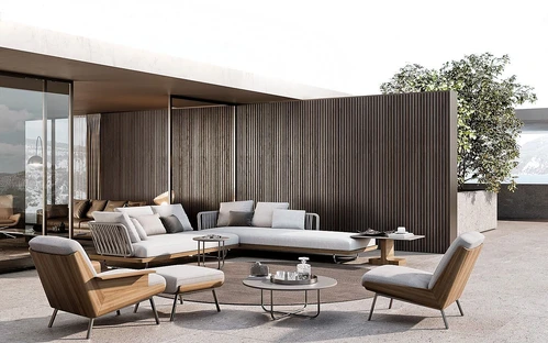 意大利 米洛提 Minotti 阳台户外沙发茶几组合