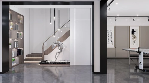 现代别墅楼梯间3d模型