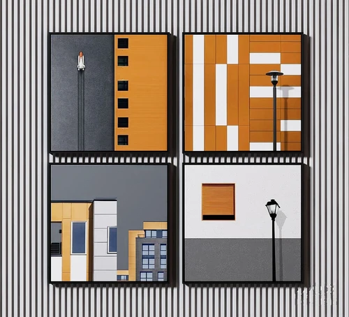现代建筑装饰画