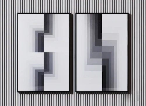 现代黑白装饰画