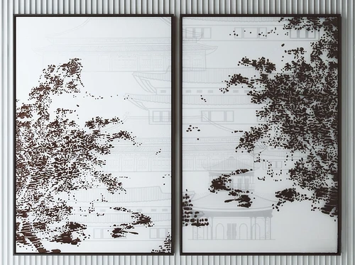 现代抽象风景装饰画