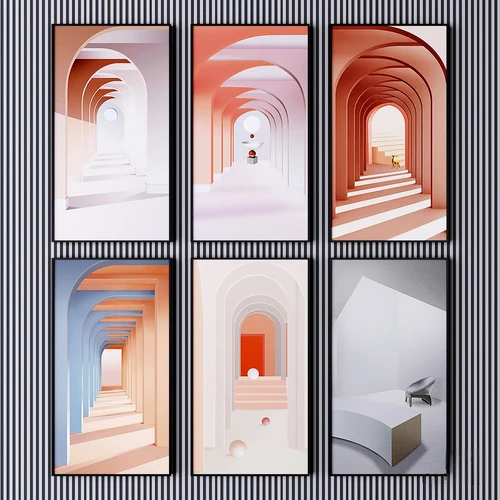 现代视觉光影装饰画