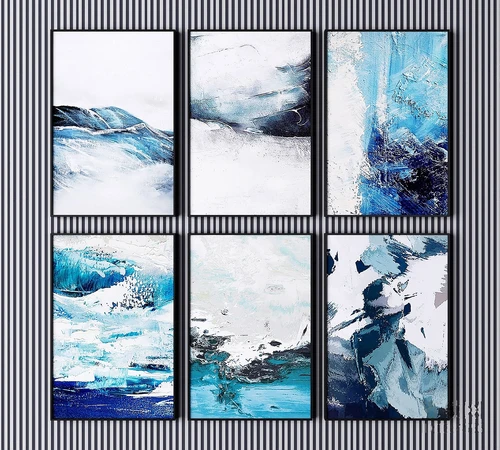 现代海浪装饰挂画