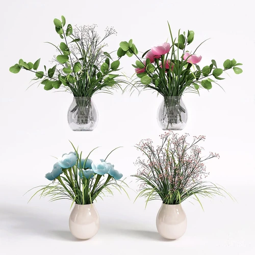 现代花瓶花艺绿植
