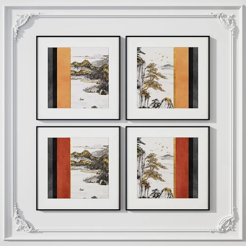 新中式山水装饰画