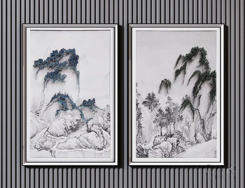 新中式水墨山水挂画