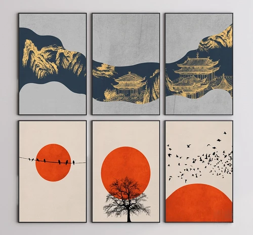 新中式艺术建筑装饰画