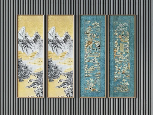 新中式山水装饰挂画