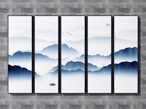 新中式山水装饰画