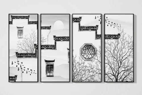 新中式建筑装饰挂画