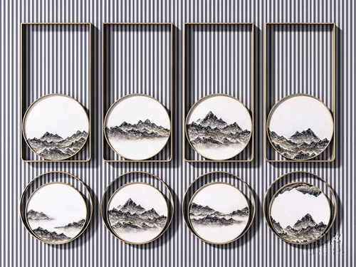 新中式山峦装饰画
