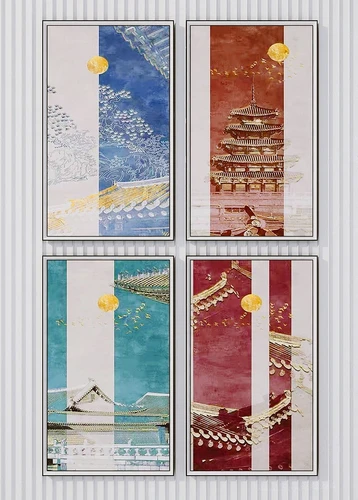 新中式挂画组合