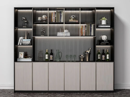 现代轻奢酒柜3d模型