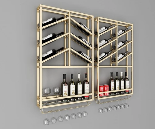 现代金属壁挂式酒架3d模型