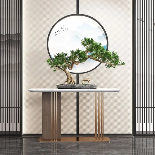 新中式轻奢端景条案3d模型