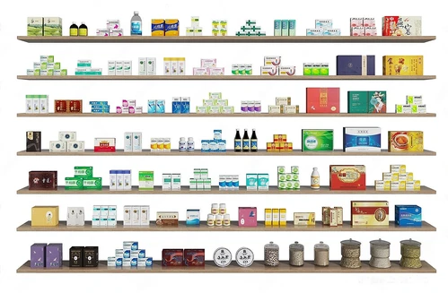 现代药店展示品组合