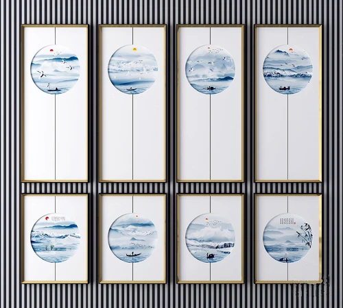 新中式山水装饰画
