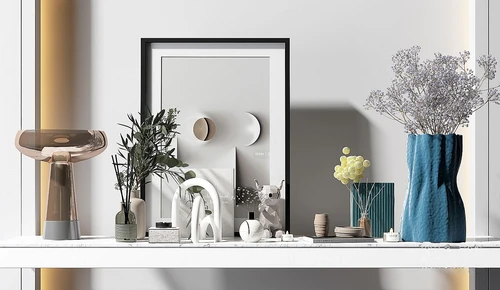 现代花瓶插花饰品摆件3d模型