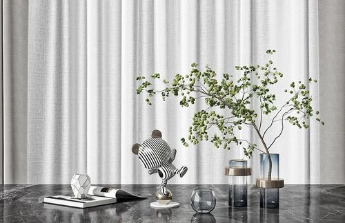 现代花瓶绿植雕塑摆件3d模型
