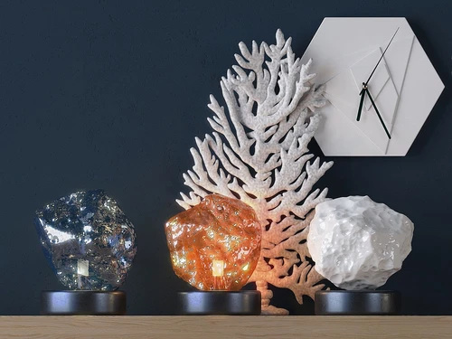 现代艺术装饰灯珊瑚摆件3d模型