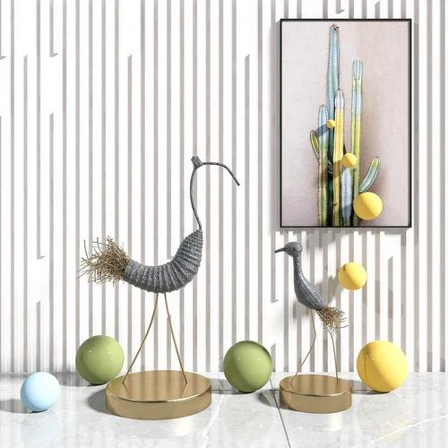 现代小鸟饰品摆件3d模型