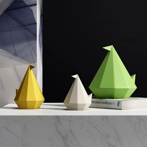 现代艺术抽象小鸟摆件3d模型