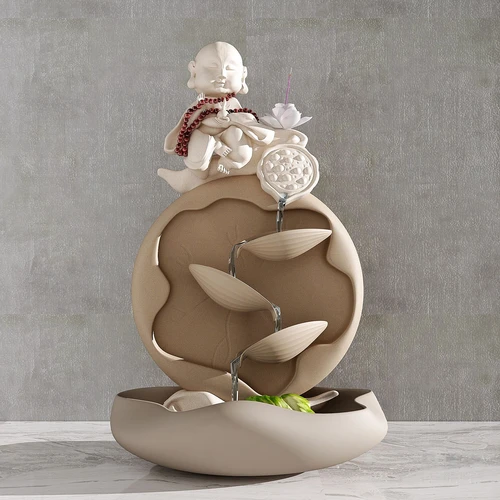 新中式禅意莲子摆件小品3d模型