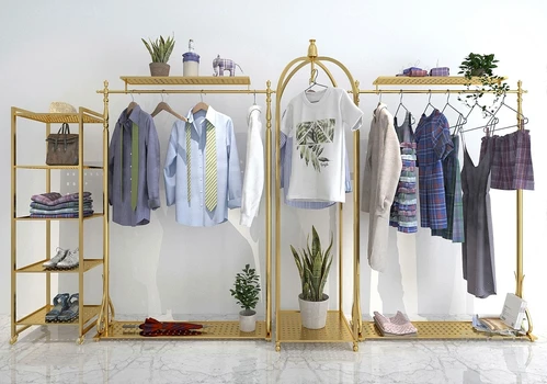 现代金属服饰衣架3d模型
