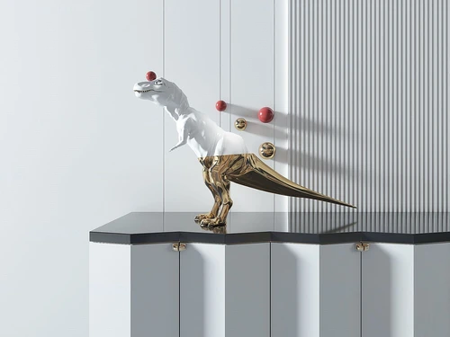现代恐龙雕塑摆件3d模型