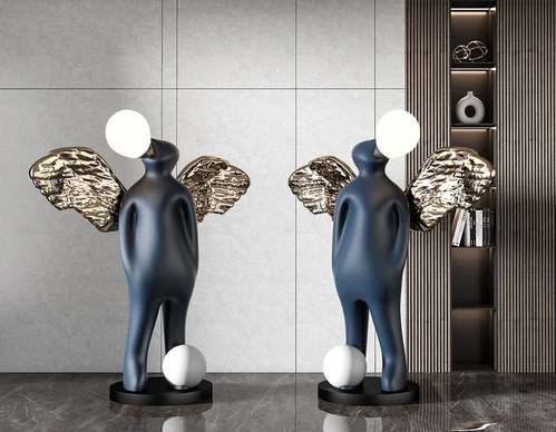 现代抽象人物雕塑摆件3d模型