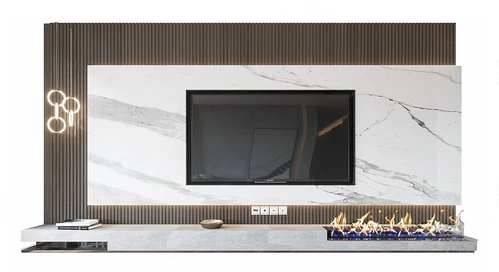 现代电视背景墙3d模型