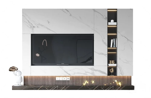 现代电视背景墙3d模型