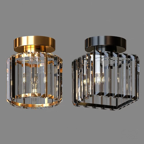 现代轻奢金属水晶吸顶灯
