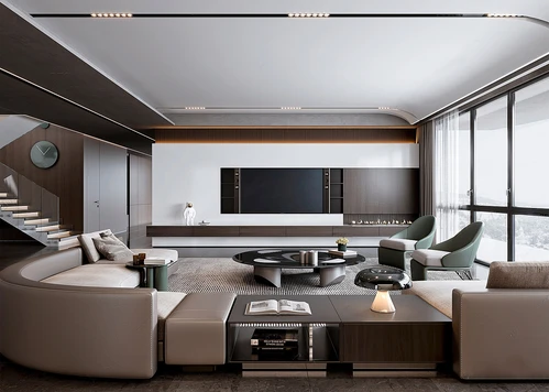 米洛提 Minotti 现代高级灰客厅