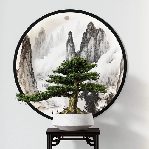 中式植物盆栽
