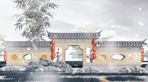 中式园林景观墙