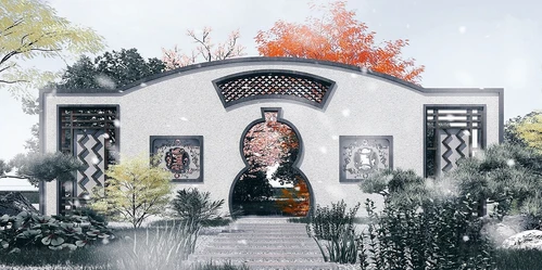 中式园林景观墙