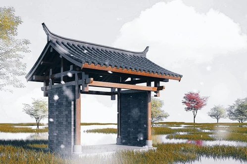 中式凉亭景观亭