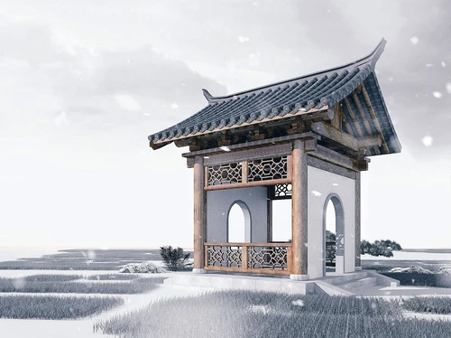 中式古建凉亭景观亭
