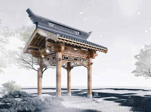 中式古建凉亭景观亭