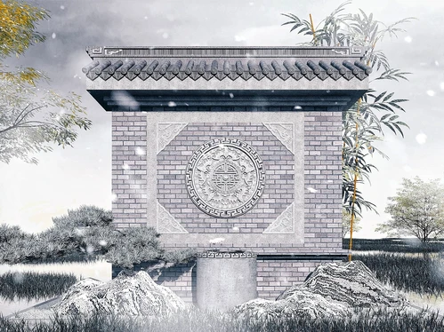 中式照壁影壁墙