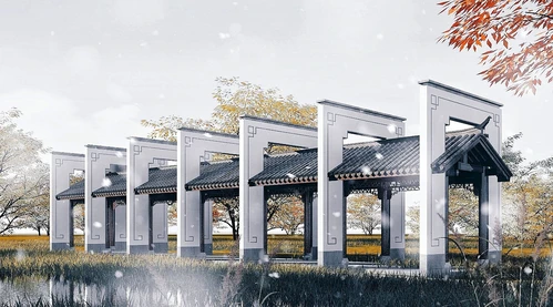 中式古建长廊