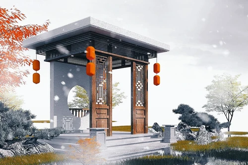 新中式凉亭景观亭