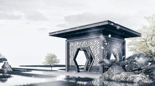 新中式凉亭景观亭