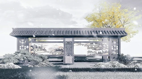 新中式文化宣传栏
