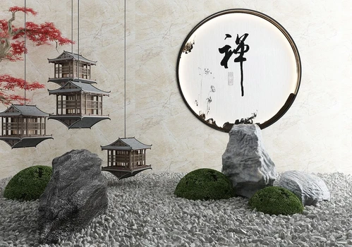 新中式禅意景观小品