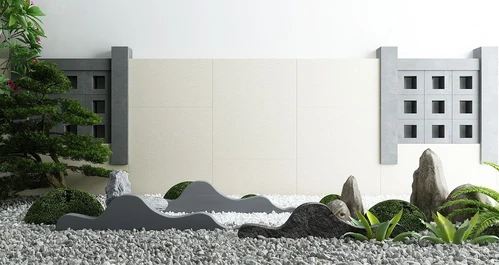新中式松树假山景观小品