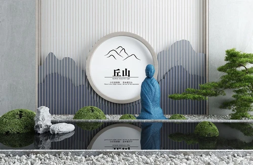 新中式雕塑水景小品