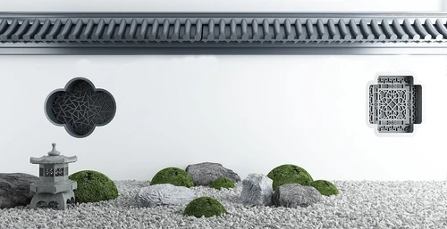 新中式院墙山石景观小品